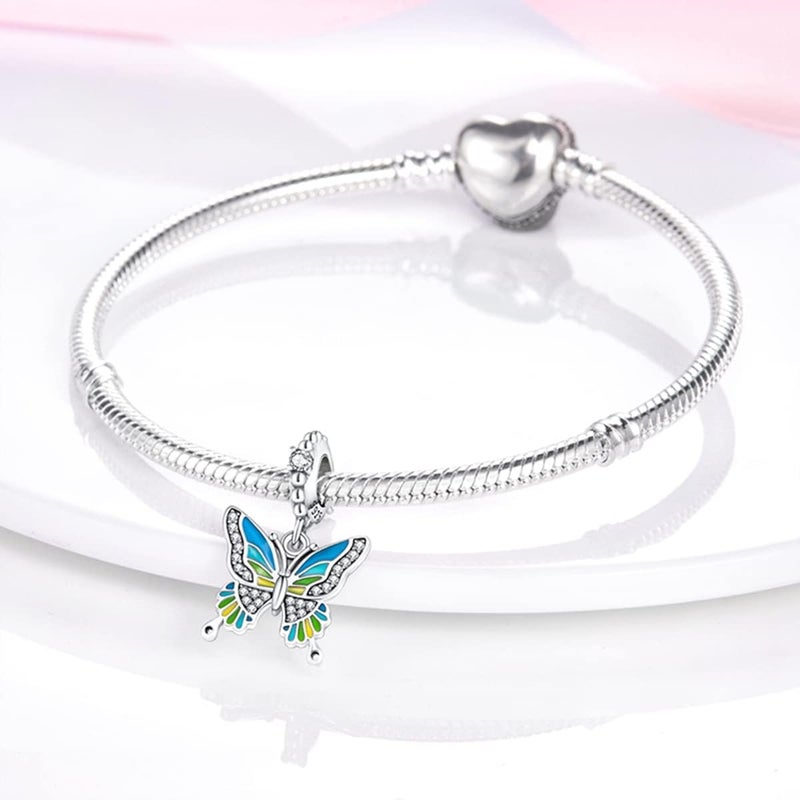 MULA 925 Sterling Silver Charms for Bracelets and Necklaces Family Letters Dangle Pendants Airplane Travel Beads Family Tree Jewelry Charms for Women - Image 2